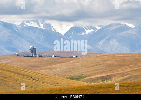 Teleskop und Sternwarte in Assy Plateau, Kasachstan. Stockfoto