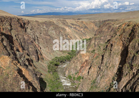 Charyn Canyon des Flusses als Black Canyon, in Kasachstan bekannt. Stockfoto