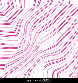 Rosa unregelmäßige Zig Zag diagonale Linien Hintergrund Muster, Vector Illustration Stock Vektor