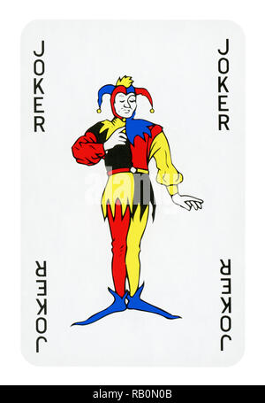 Joker Spielkarte auf weißem Hintergrund Stockfoto, Bild: 35349649 - Alamy