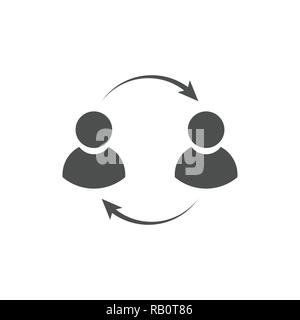 Kommunikation Interaktion Symbol Stock Vektor