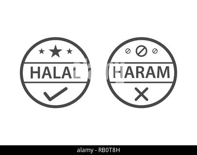 Halal haram Symbol Stock Vektor