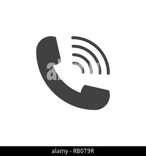 Anruf Telefon Symbol Schallwellen Stock Vektor