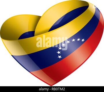 Venezuela Flagge, Vector Illustration auf weißem Hintergrund Stock Vektor