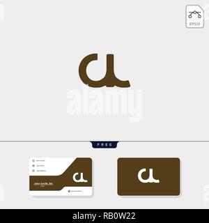 Premium ersten CL, LC, C oder L kreative logo Vorlage und Business Card design Vorlage gehören. Vector Illustration und Logo inspiration Stock Vektor