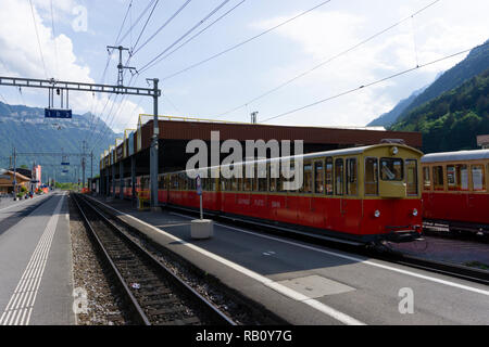 Wilderswil Bahnhof, Schynige Platte-Bahn Stockfoto