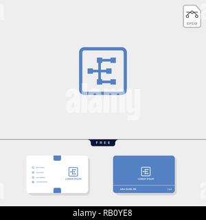 Premium E kreative logo Vorlage und Business Card design Vorlage gehören. Vector Illustration und Logo inspiration Stock Vektor