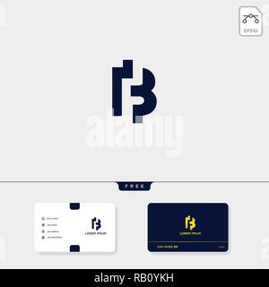 Erstmalige B, BB, 13, 3 oder EB Umrisse kreative logo Vorlage und Business Card design Vorlage gehören. Vector Illustration und Logo inspiration Stock Vektor