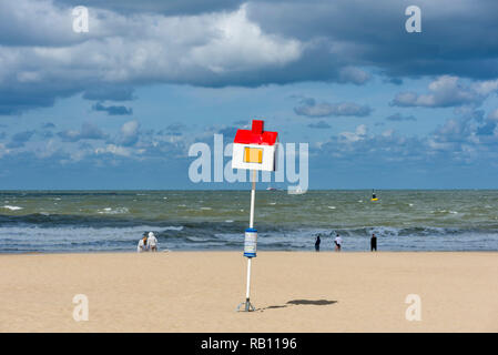 Sandstrand in Ostende, BelgiumOstend, Belgien Stockfoto