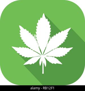 Farbiges Icon eines Cannabis Blatt Stock Vektor