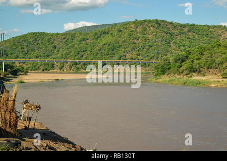 Den Luangwa Fluss im Luangwa, Sambia Stockfoto