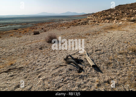 Urmia See, der Küste von Espir Island, die drittgrößte Insel der Urmia See mit einer Fläche von 1500 Hektar Stockfoto