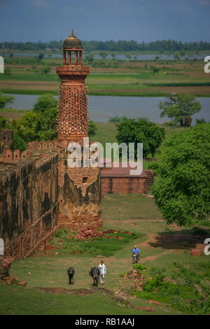 Das Elephant Tower in Fatehpur Sikri, Indien Stockfoto