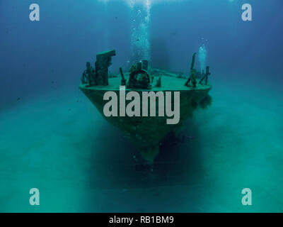 Das Wrack der P31 Patrouillenboot aus Comino, Malta Stockfoto