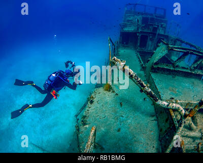 Das Wrack der P31 Patrouillenboot aus Comino, Malta Stockfoto