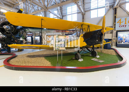 1941 De Havilland DH 82 C Tiger Moth Edmonton Aviation Museum Stockfoto