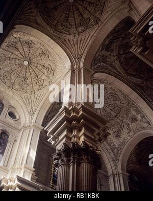 Interieur DE LAS NAVES. Lage: CATEDRAL DE LA ENCARNACION. Malaga. Spanien. Stockfoto