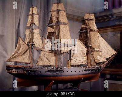 MAQUETA DE LA FRAGATA VILLA MADRID. Lage: Museo Naval / MINISTERIO DE MARINA. MADRID. Spanien. Stockfoto