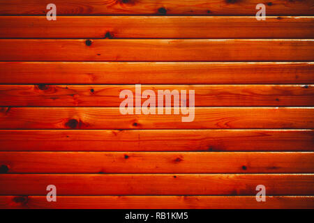 Rot breite Holzplatten, horizontale Hölzer Stockfoto