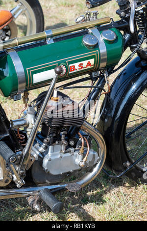 Jahrgang 1925 BSA B25 Motorrad. Großbritannien Stockfoto