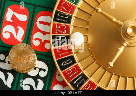 Ich bitcoin in roulette casino Stockfoto