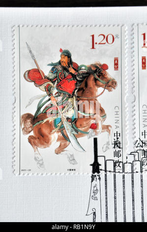 CHINA - ca. 2011: Briefmarken in China gedruckt zeigt 2011-23 Herzog Guan, circa 2011. Stockfoto