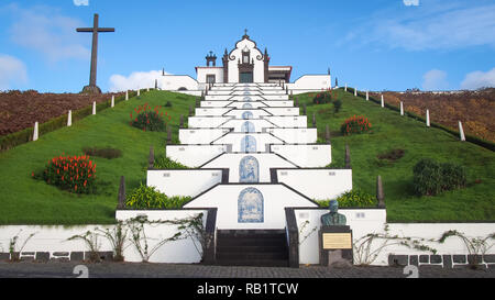 VILA FRANCA DO CAMPO, Azoren, Portugal - Dezember 19, 2016: Unsere Liebe Frau des Friedens (Kapelle Ermida De Nossa Senhora da Paz) Stockfoto