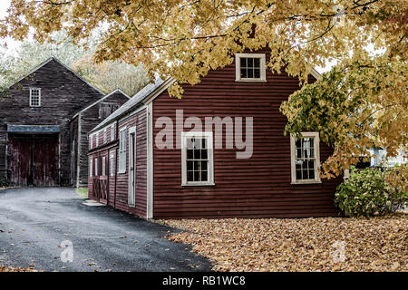 Eine Scheune in Old Deerfield Dorf, Deerfield, MA Stockfoto