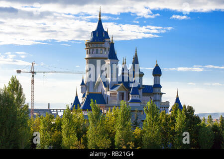 Sazova Park, Schloss Bau Stockfoto