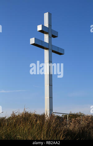 Das Lothringer Kreuz am Juno Beach, Frankreich Stockfoto