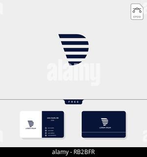 Initial D logo Vorlage für Technologie, Dental, Business corporate Vektor-illustration, Business Card design Vorlage enthalten Stock Vektor