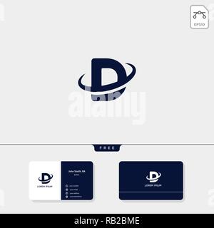 Initial D logo Vorlage für Technologie, Dental, Business corporate Vektor-illustration, Business Card design Vorlage enthalten Stock Vektor
