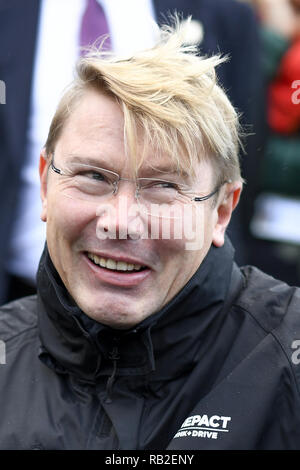 Ehemalige professionelle Rennfahrer Mika Hakkinen wirft mit der Johnnie Walker Caparo T1 Supercar. Mit: Mika Hakkinen, Mika Haekkinen Wo: Edinburgh, Großbritannien Wann: 06 Dec 2018 Credit: Euan Kirsche / WANN Stockfoto