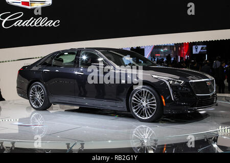 NEW YORK, NY - 28. MÄRZ 2018: Cadillac CT6 auf der New York International Auto Show 2018 gezeigt, im Jacob Javits Center. Dies wurde Drücken Sie die Taste Vorschau Tag Stockfoto