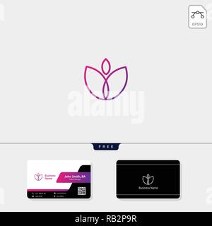 Blume, Tulpen, Schönheit Konzept logo template Vector Illustration, befreien Sie Ihre business card Design Template Stock Vektor