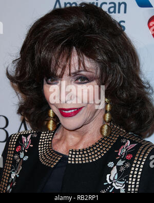 Kalifornien, USA. 5. Jan 2019. Schauspielerin Joan Collins kommt an der BAFTA (British Academy Film und Fernsehen Kunst) Los Angeles Tea Party 2019 im Four Seasons Hotel Los Angeles at Beverly Hills statt am 5. Januar 2019 in Beverly Hills, Los Angeles, Kalifornien, Vereinigte Staaten. (Foto von Xavier Collin/Image Press Agency) Quelle: Bild Presse Agentur/Alamy leben Nachrichten Stockfoto