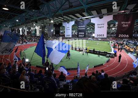 Sindelfingen, Deutschland. 06 Jan, 2019. Übersicht Glaspalast Sindelfingen. GES/fussball/indoor Turnier: Mercedes-Benz JuniorCup 2019, 06.01.2019 Fußball, Fußball: Unter 19 Hallenturnier, Sindelfingen, Januar 6, 2019 | Verwendung der weltweiten Kredit: dpa/Alamy leben Nachrichten Stockfoto