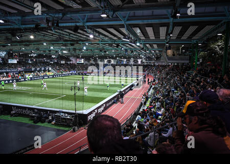 Sindelfingen, Deutschland. 06 Jan, 2019. Übersicht Glaspalast Sindelfingen. GES/fussball/indoor Turnier: Mercedes-Benz JuniorCup 2019, 06.01.2019 Fußball, Fußball: Unter 19 Hallenturnier, Sindelfingen, Januar 6, 2019 | Verwendung der weltweiten Kredit: dpa/Alamy leben Nachrichten Stockfoto