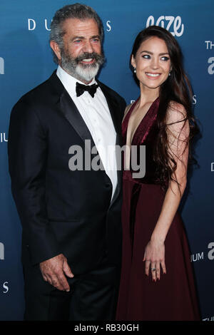 LOS ANGELES, USA - Januar 05: Schauspieler Mel Gibson und Frau Rosalind Ross kommen in der Kunst des 12. jährlichen Elysium Himmel Gala an einem privaten Ort am 5. Januar 2019 in Los Angeles, Kalifornien, Vereinigte Staaten. (Foto von Xavier Collin/Image Press Agency) Quelle: Bild Presse Agentur/Alamy leben Nachrichten Stockfoto