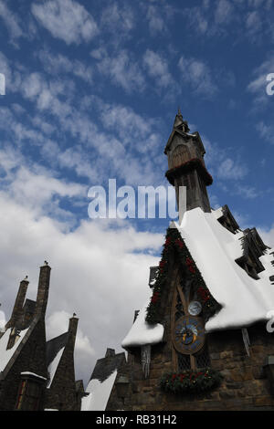 Osaka, Japan. 31 Dez, 2018. Teil der Struktur der Zauberwelt von Harry Potter kann in den Universal Studios Osaka in Japan gesehen werden. Montag, 31 Dezember, 2018. Foto: Ramiro Agustin Vargas Tabares Credit: Ramiro Agustin Vargas Tabares/ZUMA Draht/Alamy leben Nachrichten Stockfoto