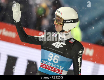 Bischofshofen, Österreich. 06 Jan, 2019. Ski Nordisch/Skispringen: Weltcup, Vierschanzentournee Großschanze, Männer, Endgültig. Simon Ammann aus der Schweiz reagiert. Credit: Daniel Karmann/dpa/Alamy leben Nachrichten Stockfoto