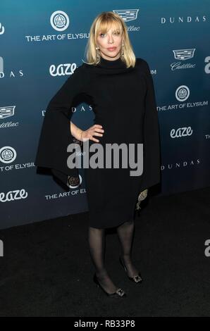 Los Angeles, USA. 05 Jan, 2019. Courtney Love besucht die Kunst des 12. jährlichen Feier des Elysium - Himmel in Los Angeles, Kalifornien, USA, am 05. Januar 2019. | Verwendung der weltweiten Kredit: dpa Picture alliance/Alamy leben Nachrichten Stockfoto