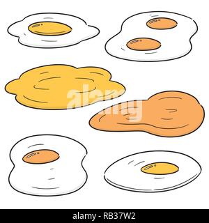 Vektor einrichten von Spiegelei Stock Vektor