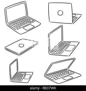 Vektor einrichten von Notebooks Stock Vektor