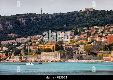 Citadelle Saint-Elme in Villefranche-sur-Mer Dorf in Frankreich, bastion Befestigung Typ Zitadelle aus dem 16. Jahrhundert auf Côte d'Azur Stockfoto