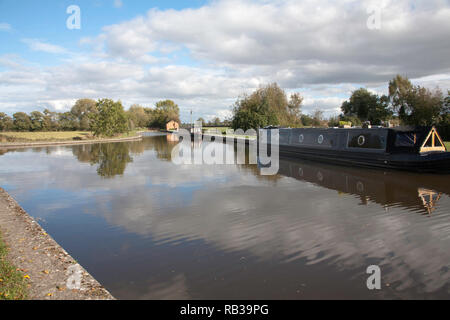 Canal Basin auf der Montgomery Kanal in der Nähe von Lower Frankton Ellesmere Shropshire England Stockfoto