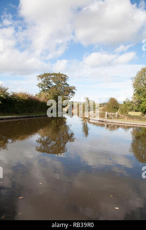 Die Montgomery Canal in der Nähe von Lower Frankton Ellesmere Shropshire England Stockfoto