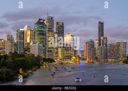 Skyline von Brisbane, der Hauptstadt von Queensland, Australien Stockfoto