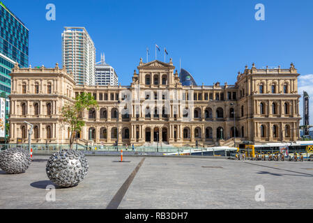 Brisbane, Australien - 22 Dezember, 2018: Treasury Casino, Casino in Brisbane von Star Entertainment Group betrieben Stockfoto