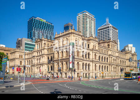 Brisbane, Australien - 22 Dezember, 2018: Treasury Casino, Casino in Brisbane von Star Entertainment Group betrieben Stockfoto